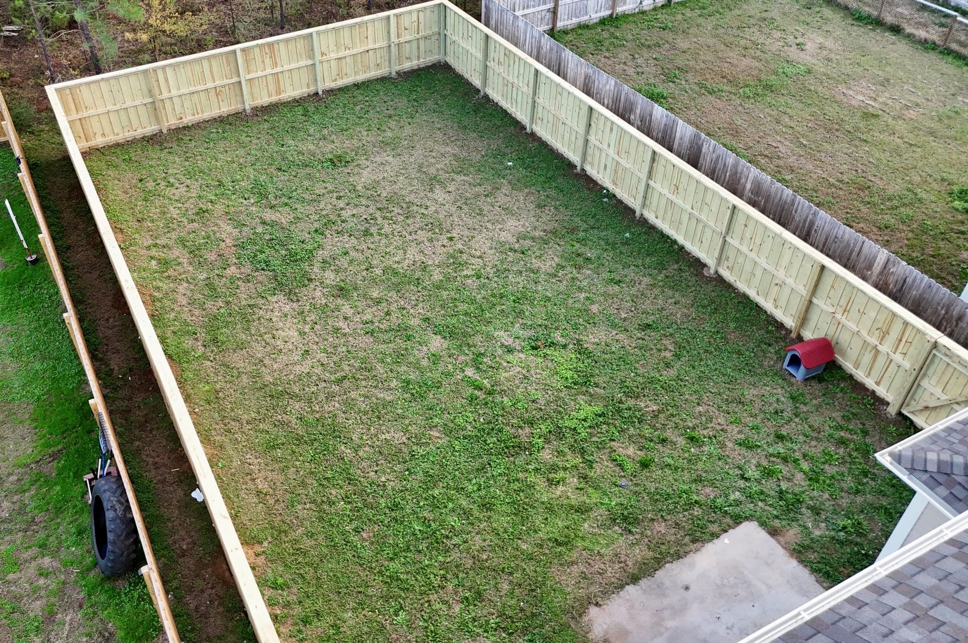 Fence installation by Compass Contracting