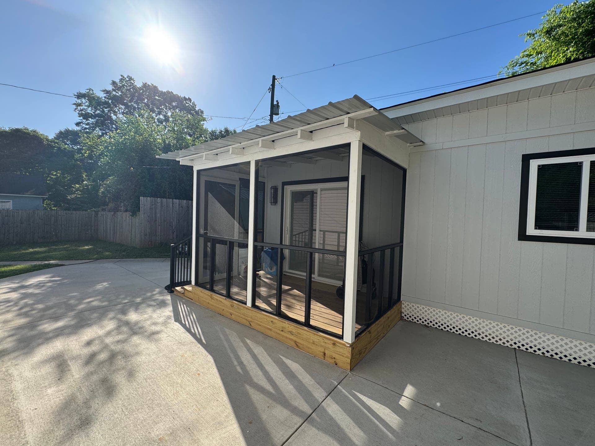 Porch to Screen Room Conversion